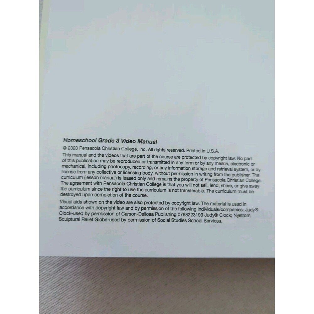 Abeka Homeschool Grade 3 Video Manual Daily Lesson Guide 2023, Like New - Picture 4 of 5